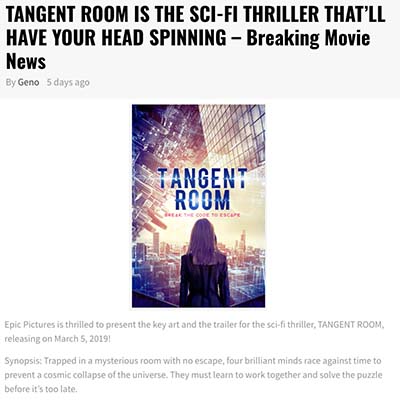 TANGENT ROOM IS THE SCI-FI THRILLER THAT’LL HAVE YOUR HEAD SPINNING – BREAKING MOVIE NEWS